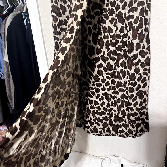 Jones New York Vintage Leopard Print Wrap Skirt Long Midi wool blend sz 8 - Picture 3 of 6